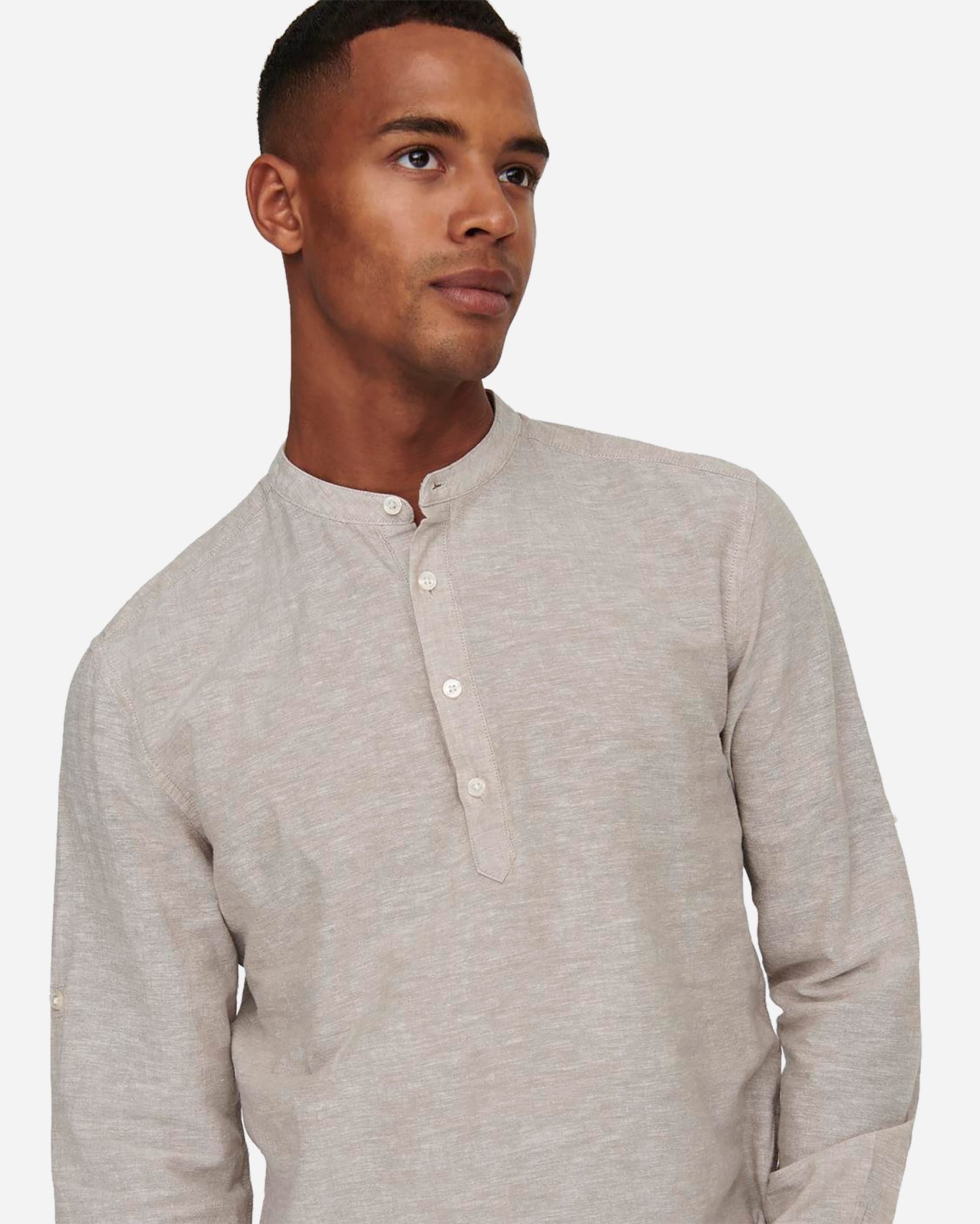 Camicia ONLY & SONS CAIDEN M - Beige - 5 | Cisalfa Sport